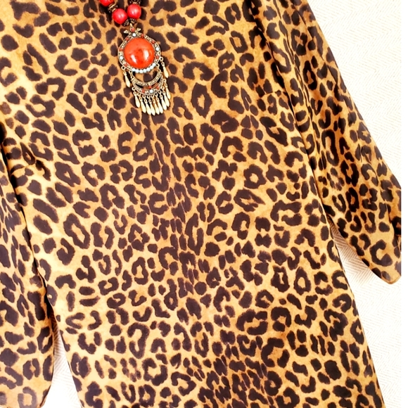 JONES NEW YORK COLLECTION LEOPARD DRESS - Picture 3 of 15